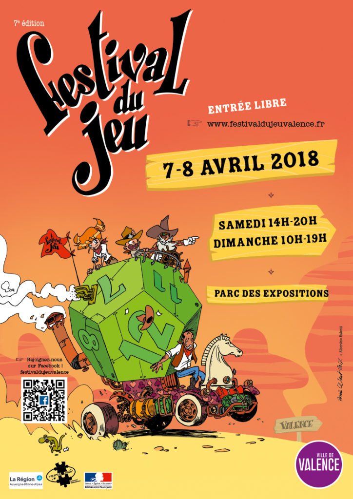 affiche de la 7e édition du Festival du jeu de Valence 2018