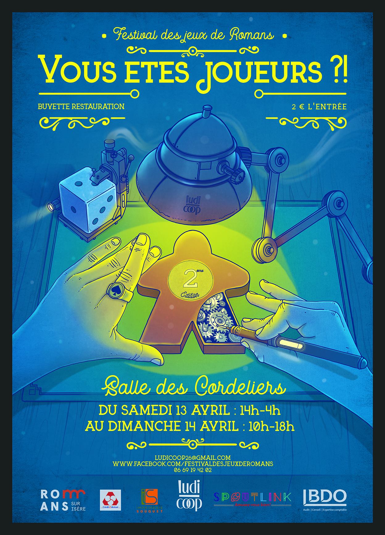 Affiche 2019 de Vous êtes joueurs ? Le festival des jeux de Romans