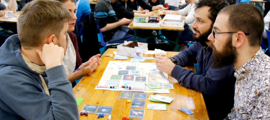 Camille Chaussy, Corentin Lebrat et Théo Rivière au Festival OFF du jeu de Valence 2018