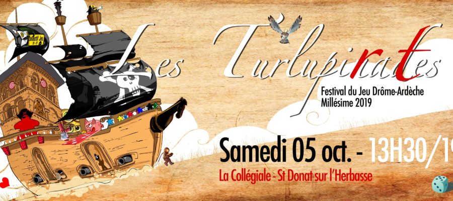 Couverture de la page Facebook du festival du jeu itinérant les Turlupinades 2019