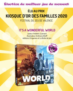 It's a Wonderful World, jeu gagnant du prix Kiosque d'Or des familles 2020 du Festival du jeu de Valence