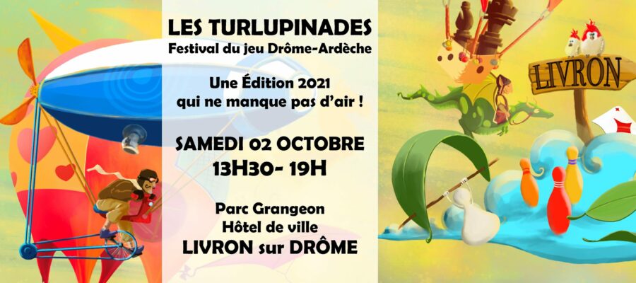 bandeau de l'article les turlupinades 2021, festival du jeu itinérant Drôme Ardèche