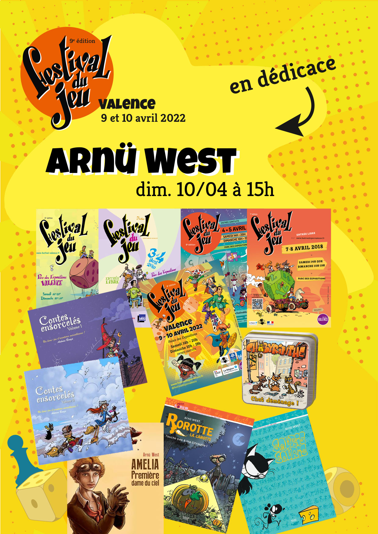 Arnü West en dédicace au Festival du jeu de Valence dimanche 10 avril à 15h