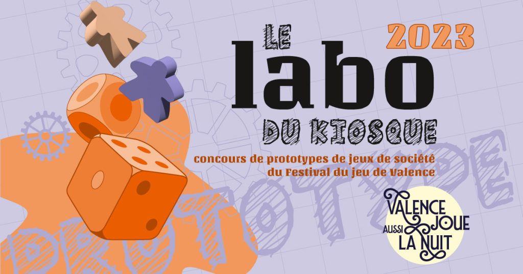 bandeau du concours le Labo du Kiosque 2023 du festival du jeu de Valence