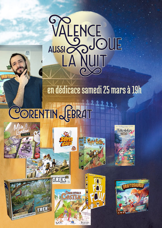 dédicace Corentin Lebrat à Valence joue aussi la nuit samedi 25 mars 2023 à 19h
