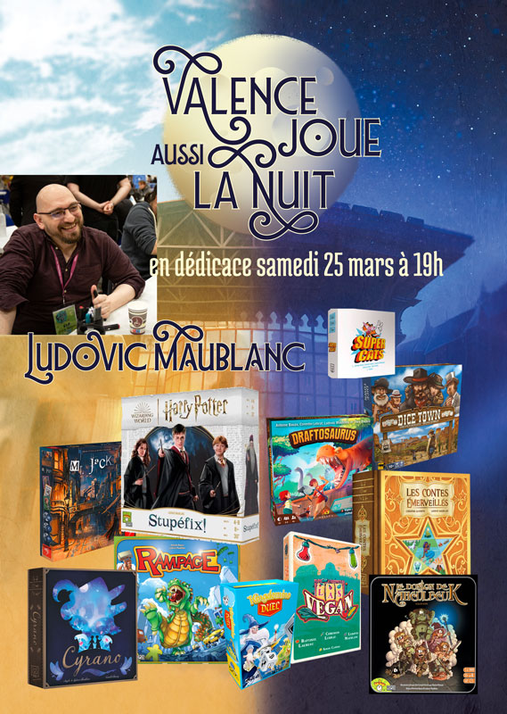 dédicace Ludovic Maublanc à Valence joue aussi la nuit samedi 25 mars 2023 à 19h