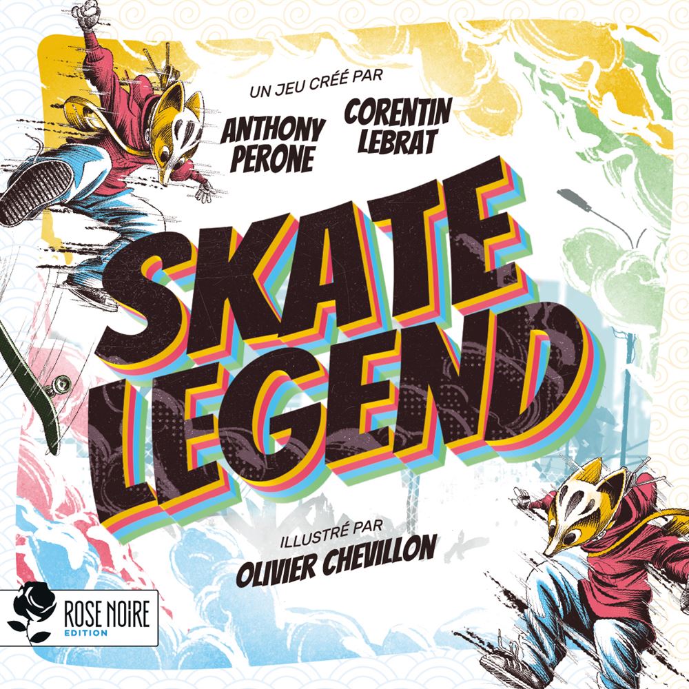 boite du jeu Skate Legend de Corentin Lebrat et Anthony Perone édité chez Rose noire édition