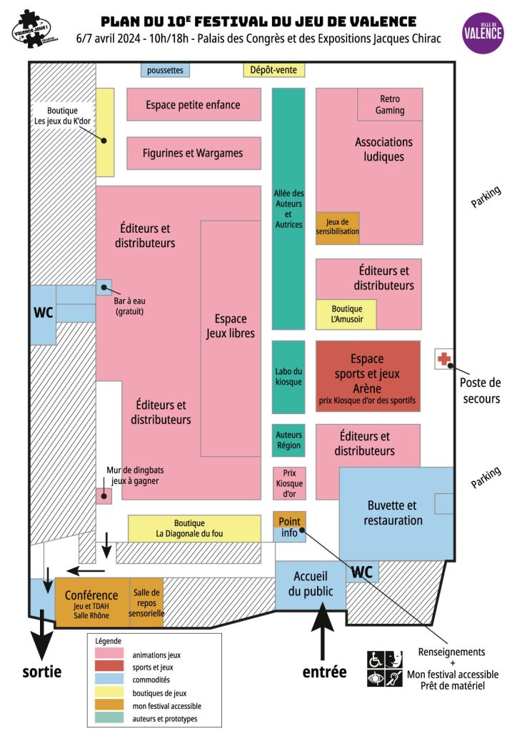 Plan du festival du jeu de Valence 2024 en jpg